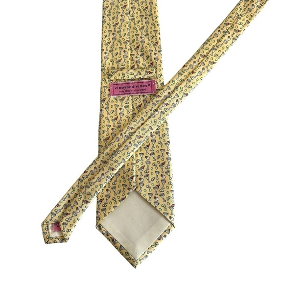 Vineyard Vines Men Silk Tie Margarita Lime Salt Cocktail Yellow Necktie Cocktail - Picture 2 of 6